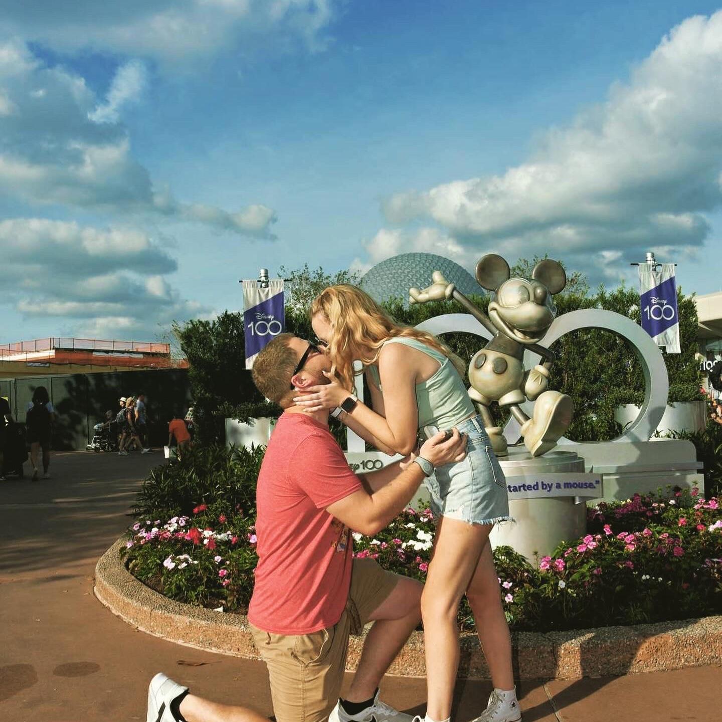 The moment where it all happened! Also the same spot we took our first photo together at Epcot