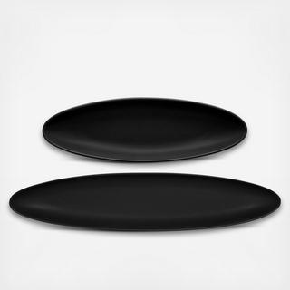 Colorwave 2-Piece Oblong Serving Tray Set