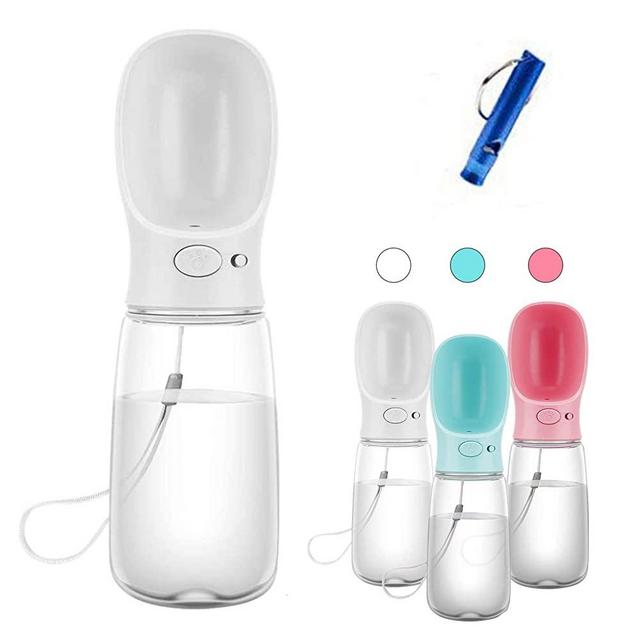 FPVERA Portable Dog Water Bottle 550ml, Dogs Travel Water Bottle, Pets Water Dispenser for Dog Cat Pet Outdoor Walking Travelling Drinking