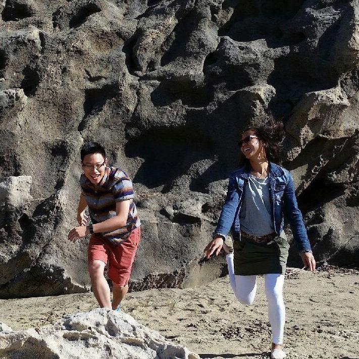 on the beach