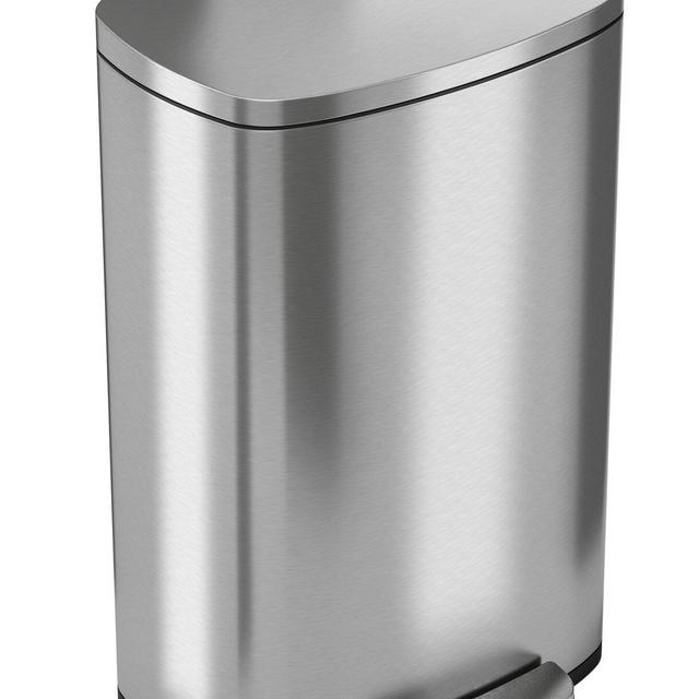 Soft Step Stainless Steel 13 Gallon Step On Trash Can