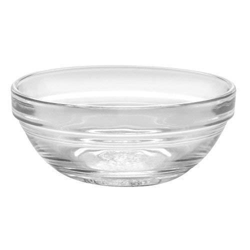 Duralex Made In France Lys Stackable Glass Bowl (Set of 4), 1 oz, 2.3 Inches, Clear