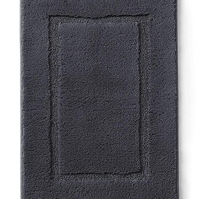 Lands' End Supima Non-Skid Bath Rug Rich Steel Rug-Medium No Sz