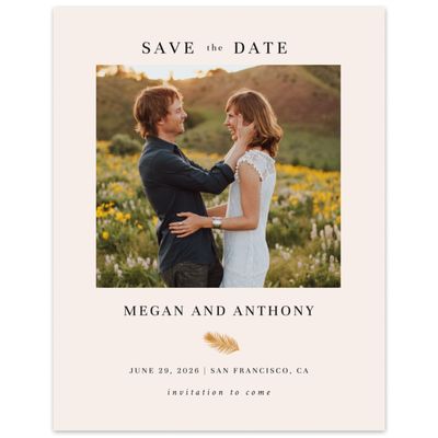 Beige Wedding Digital Save the Date - Maldives Photo