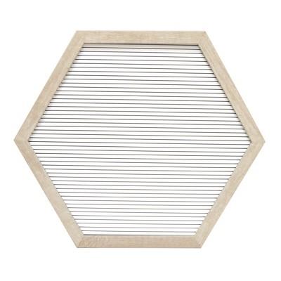 15.5"x13.7" Hexagon Letter Board Decorative Wall Art White - Room Essentials™