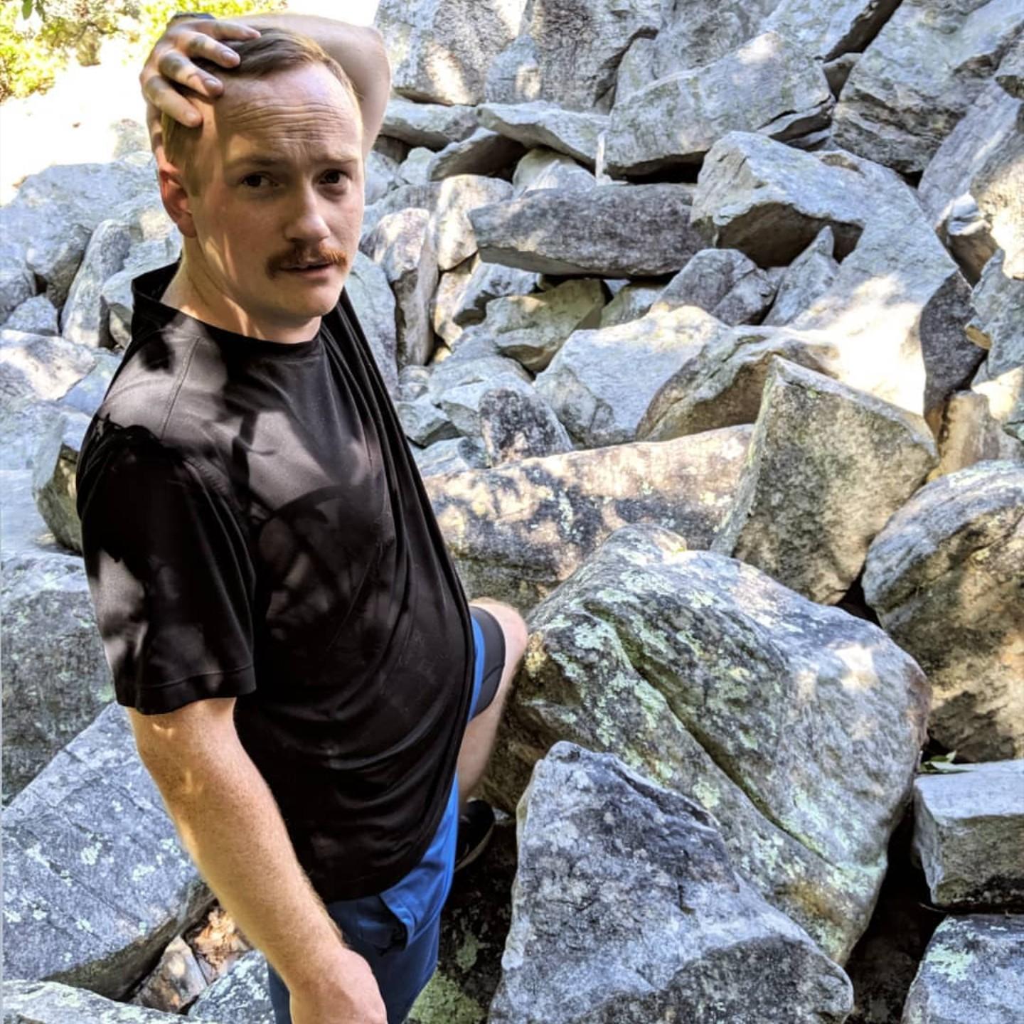 Hiking Devil's Marble Yard in Lynchburg, VA.