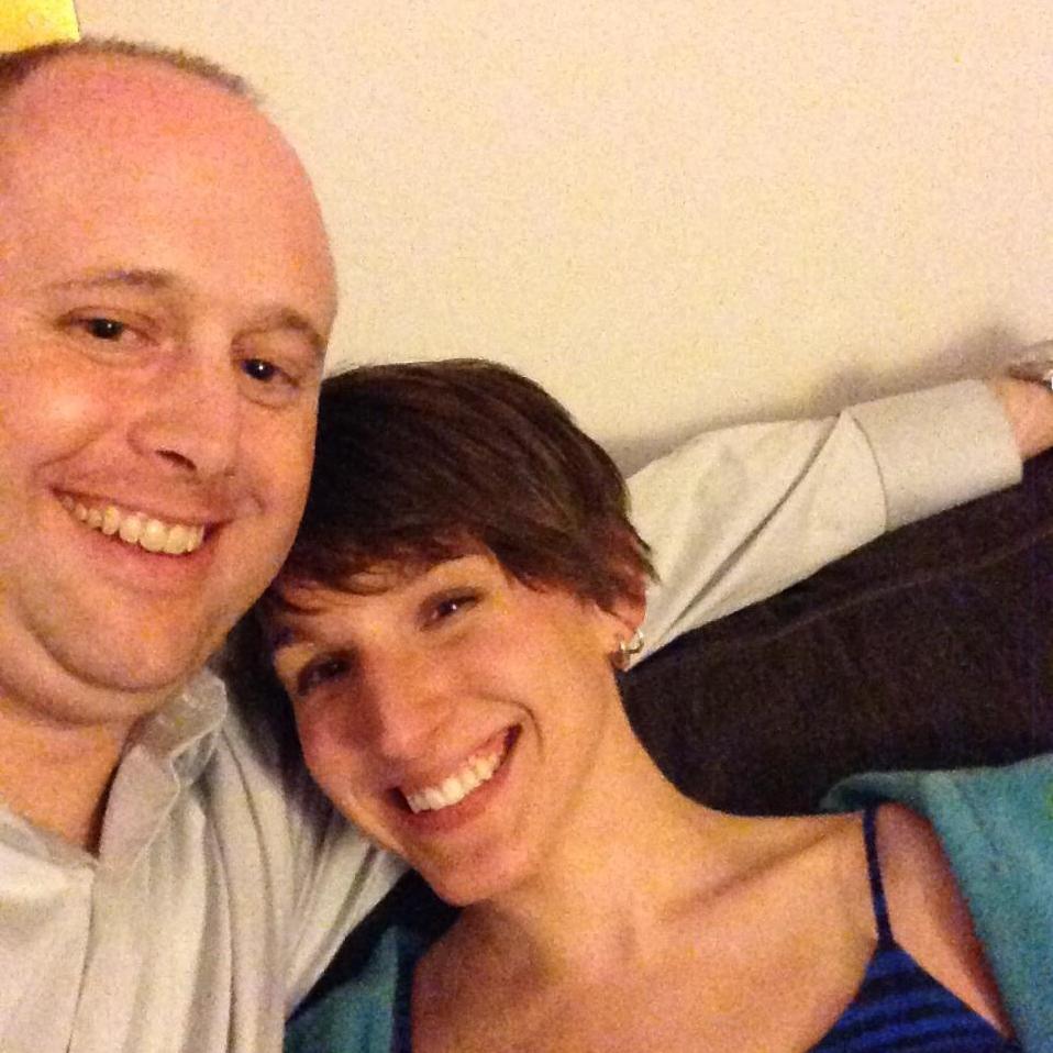 You can tell by the pixels this was a while ago (our first selfie!)
