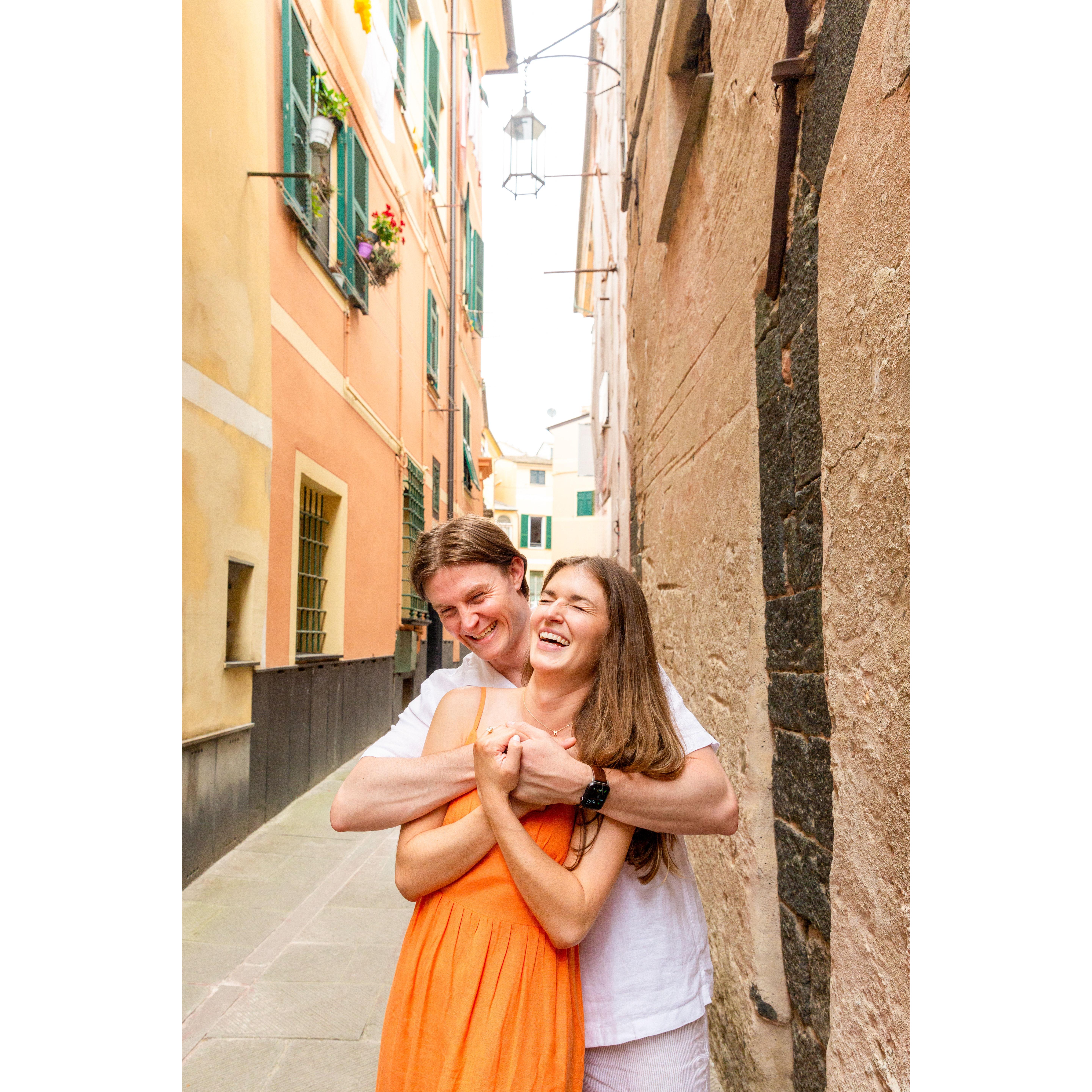 Engaged in Levanto, Italy - June 16, 2024