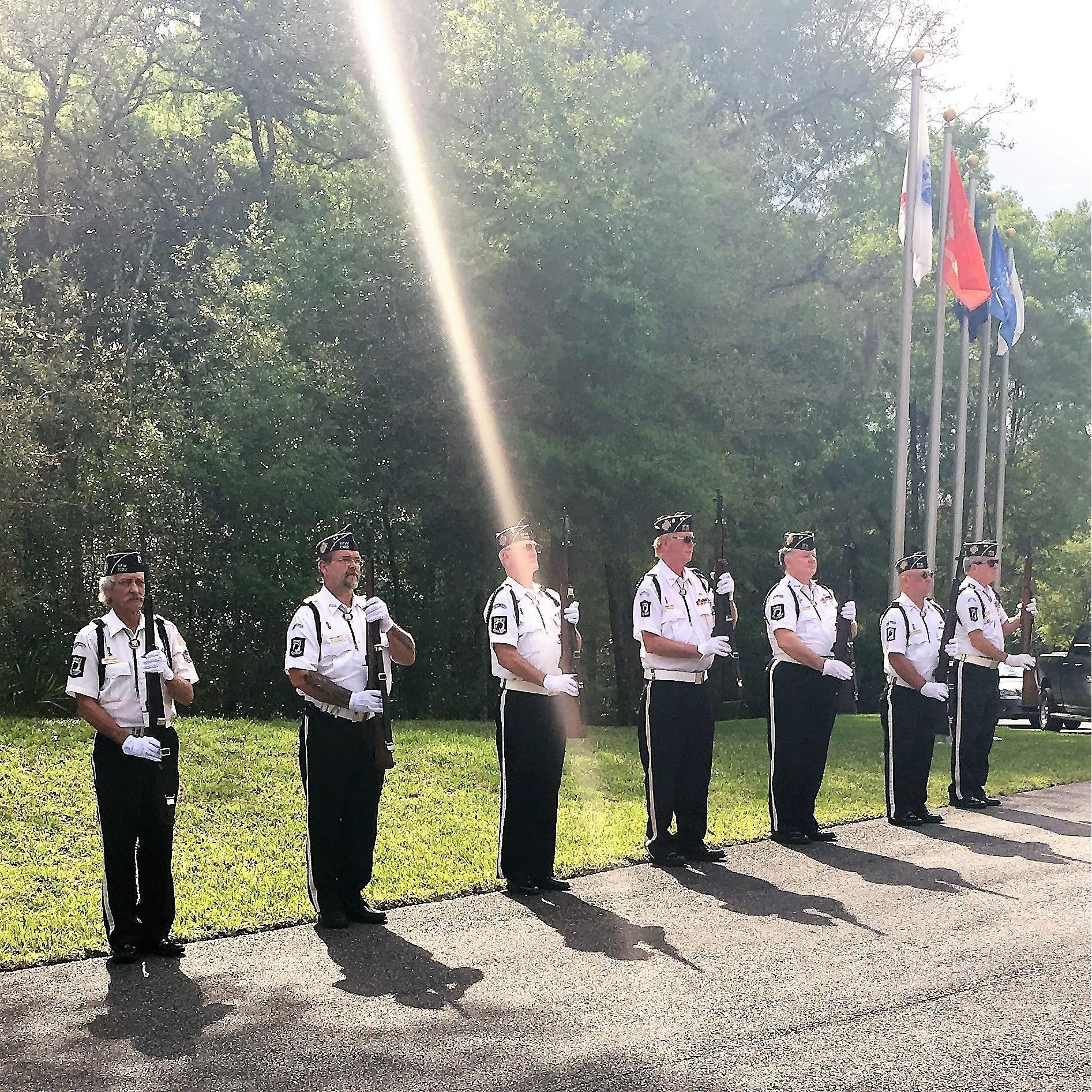 My dutiful man performing his Honor Guard duty.