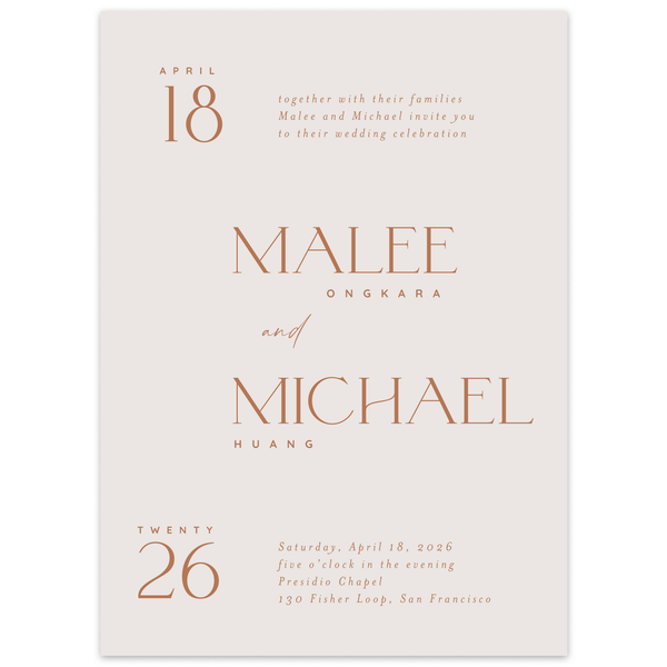 Zola Wedding Invitations - Buenos Portrait