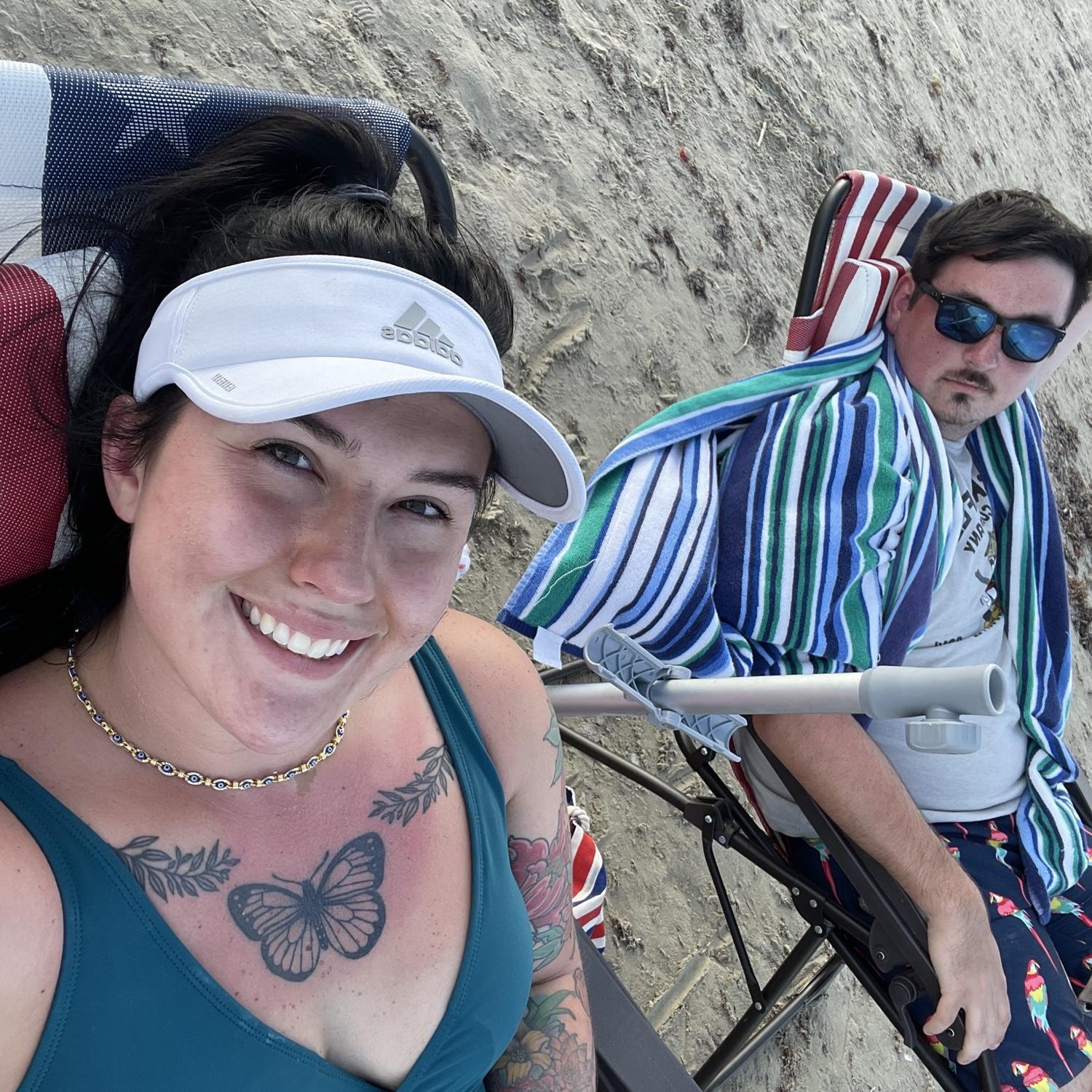 Our second beach day in Galveston... Send aloe!