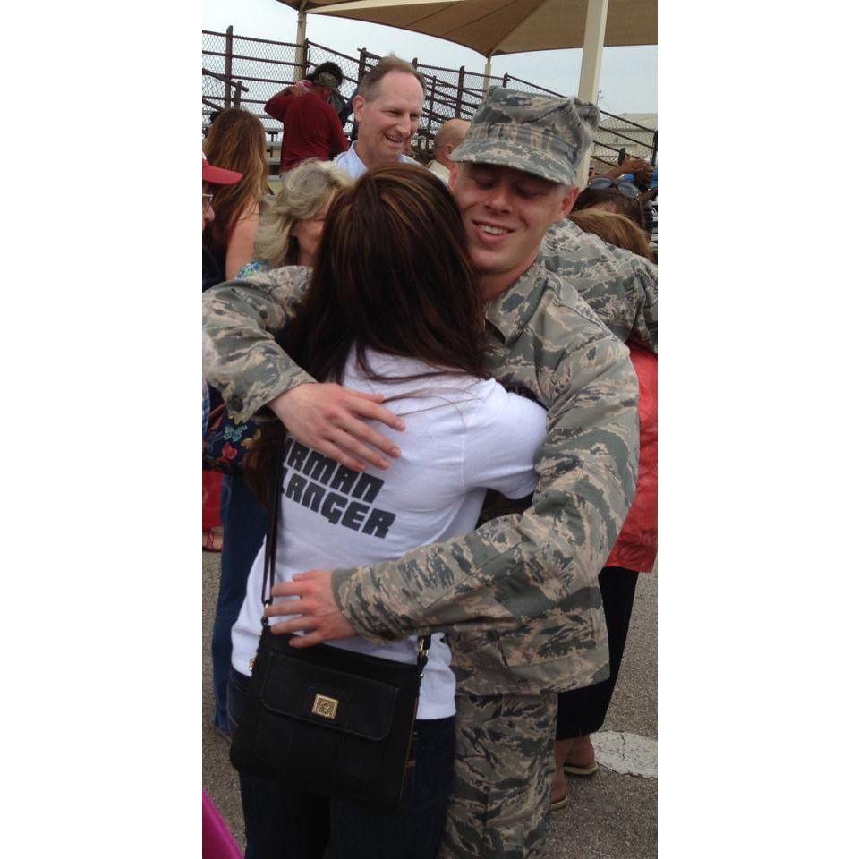 AF Basic Graduation - right after Kayleigh tapped Collin out