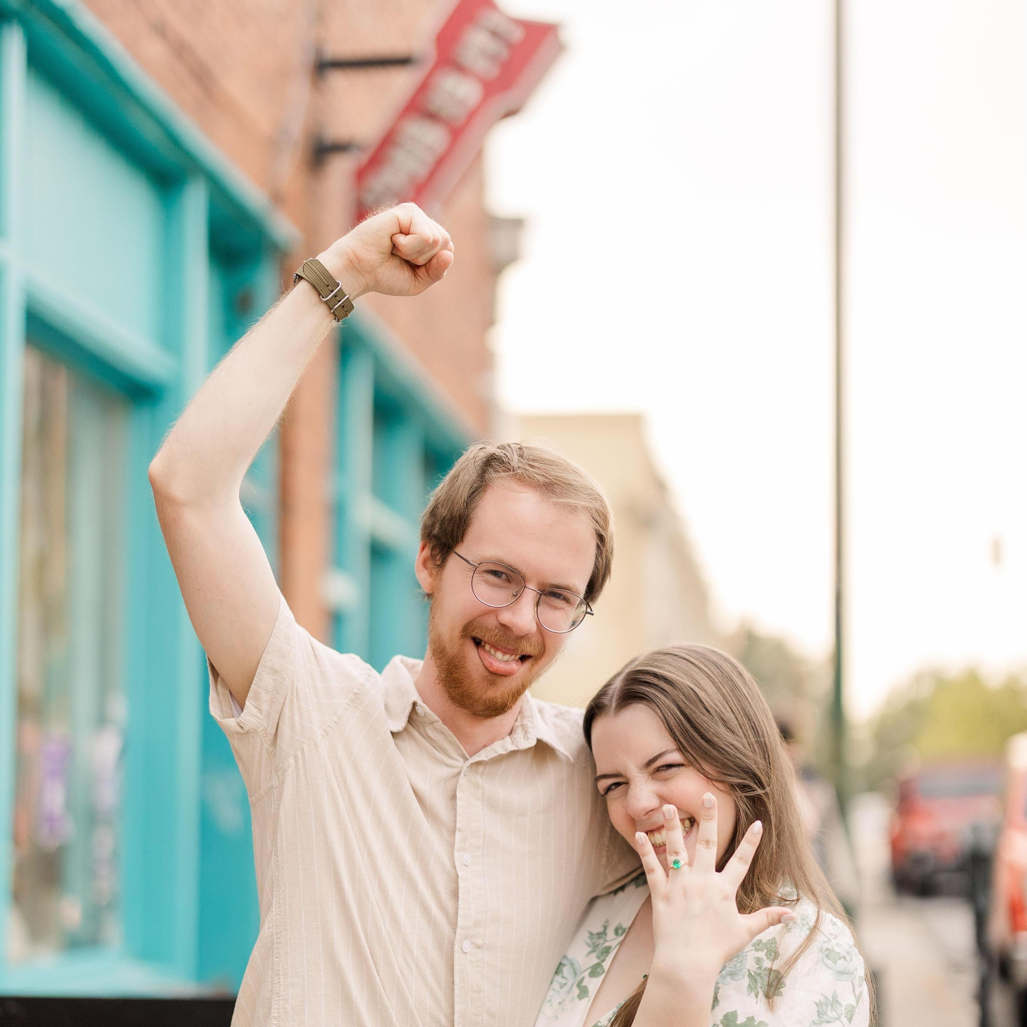 Picture of us where we had our first date, The World Famous!
(Photo by Macy O'Connell Photography)