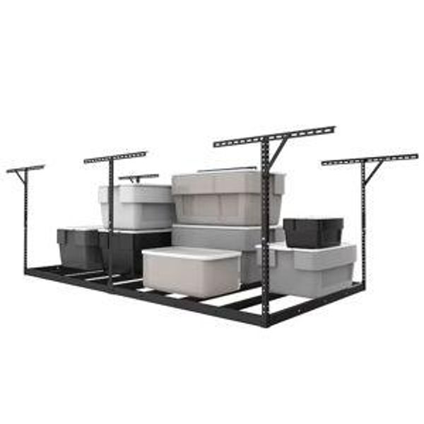 Fleximounts Adjustable Height Overhead Garage Storage 1000-lb in Black Steel ( 48-in W x 96-in D )