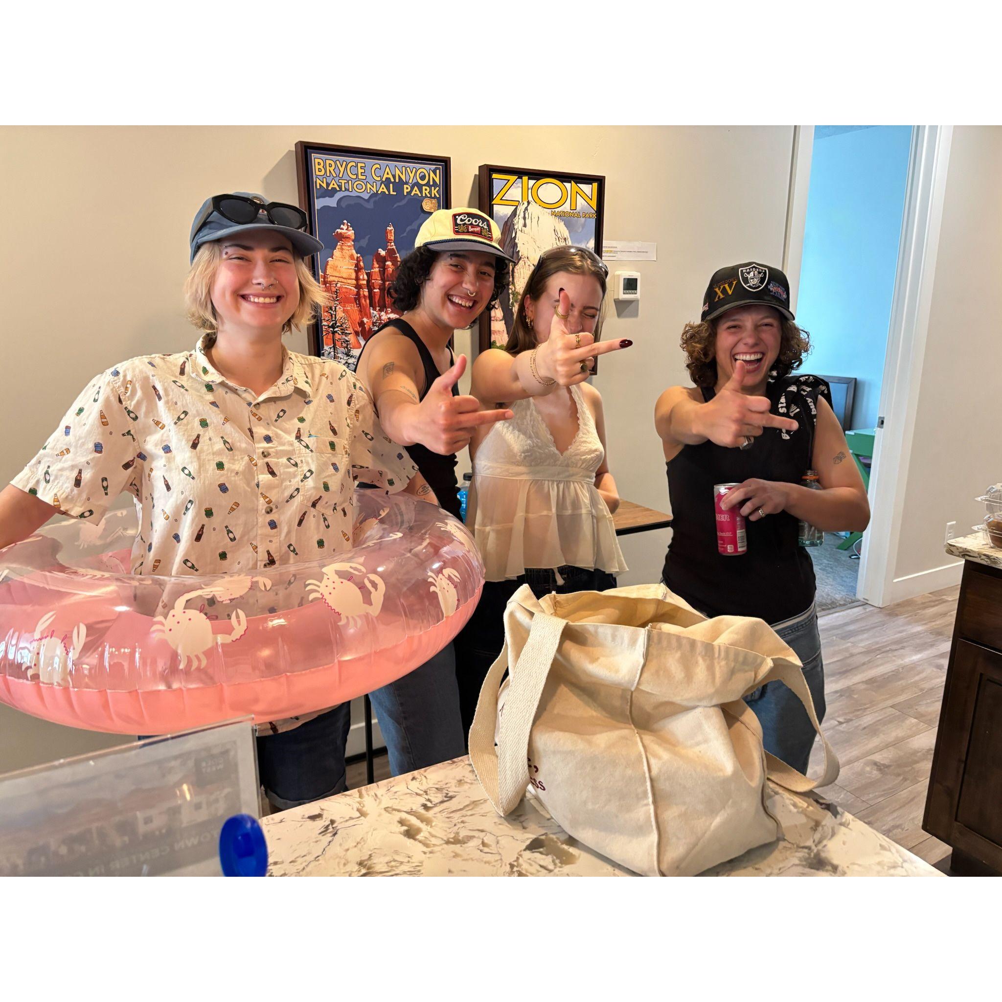 Left to right, Jordan, Kaale, Cath and Ash.