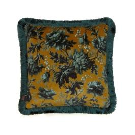 OPIA Medium Fringed Velvet Cushion - Bronze