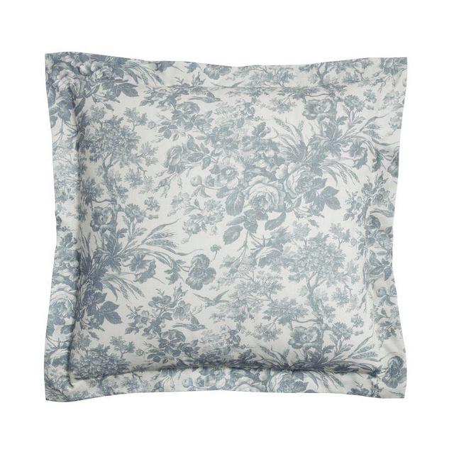 Sorrel Toile Shams, Euro, Steel Blue, Set of 3