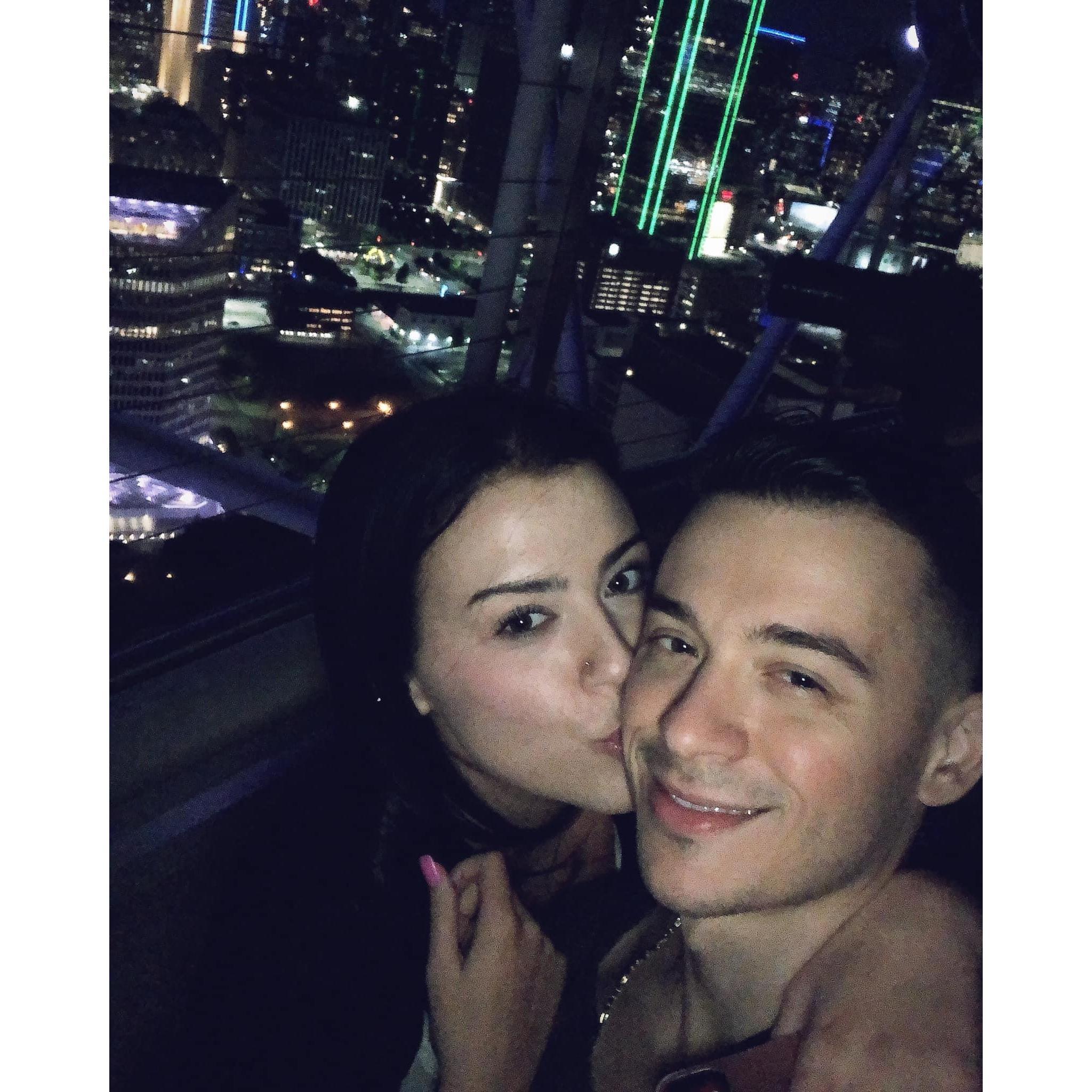 On top of the observation tower in Dallas, TX. September 2019