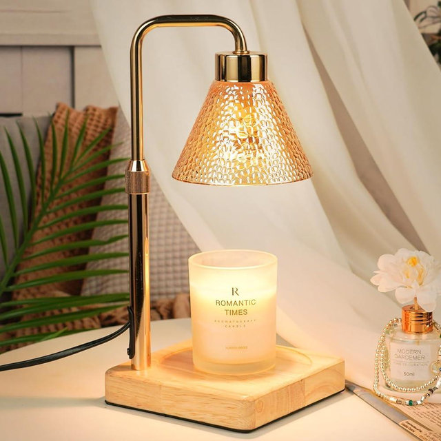 Funistree Candle Warmer Lamp with Timer Dimmable, Adjustable Height, Birthday Gifts for Women Mom, House Warming Gifts New Home Room Decor, Wax Warmer Lamp for Jar Candles with 2 Bulbs