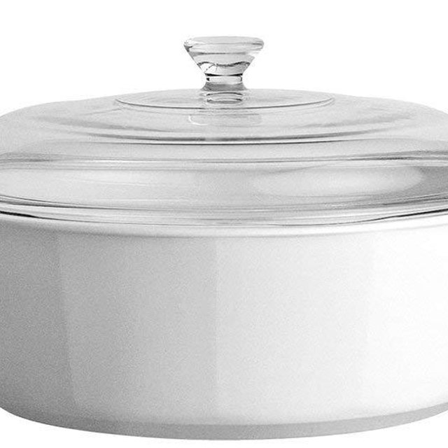CorningWare 3.25 Litre Pyroceram Glass Dimensions Round Casserole, White
