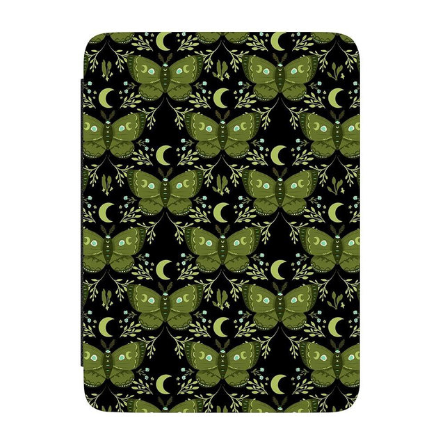 Casely Kindle Case | Mystic Moths | Green Twilight | Compatible with 7” Kindle Colorsoft and 7” Kindle Paperwhite (12th Gen)