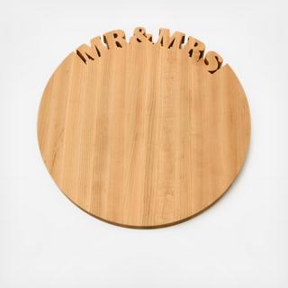 Mr & Mrs Round Cutting Board