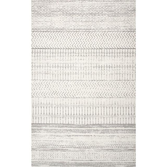 Nova Stripes Gray 10 x 14 Area Rug