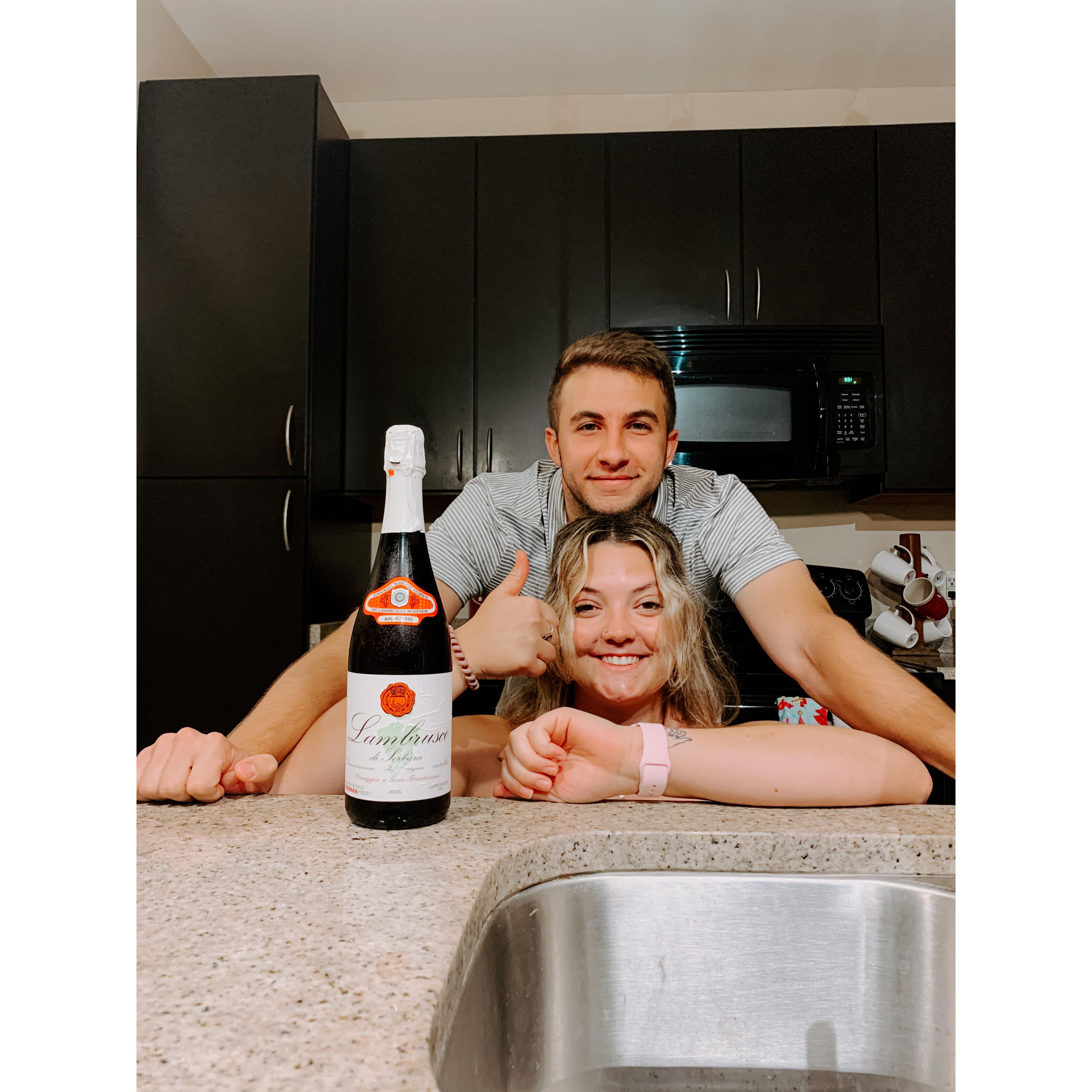 2021: We got our first apartment together!🍾