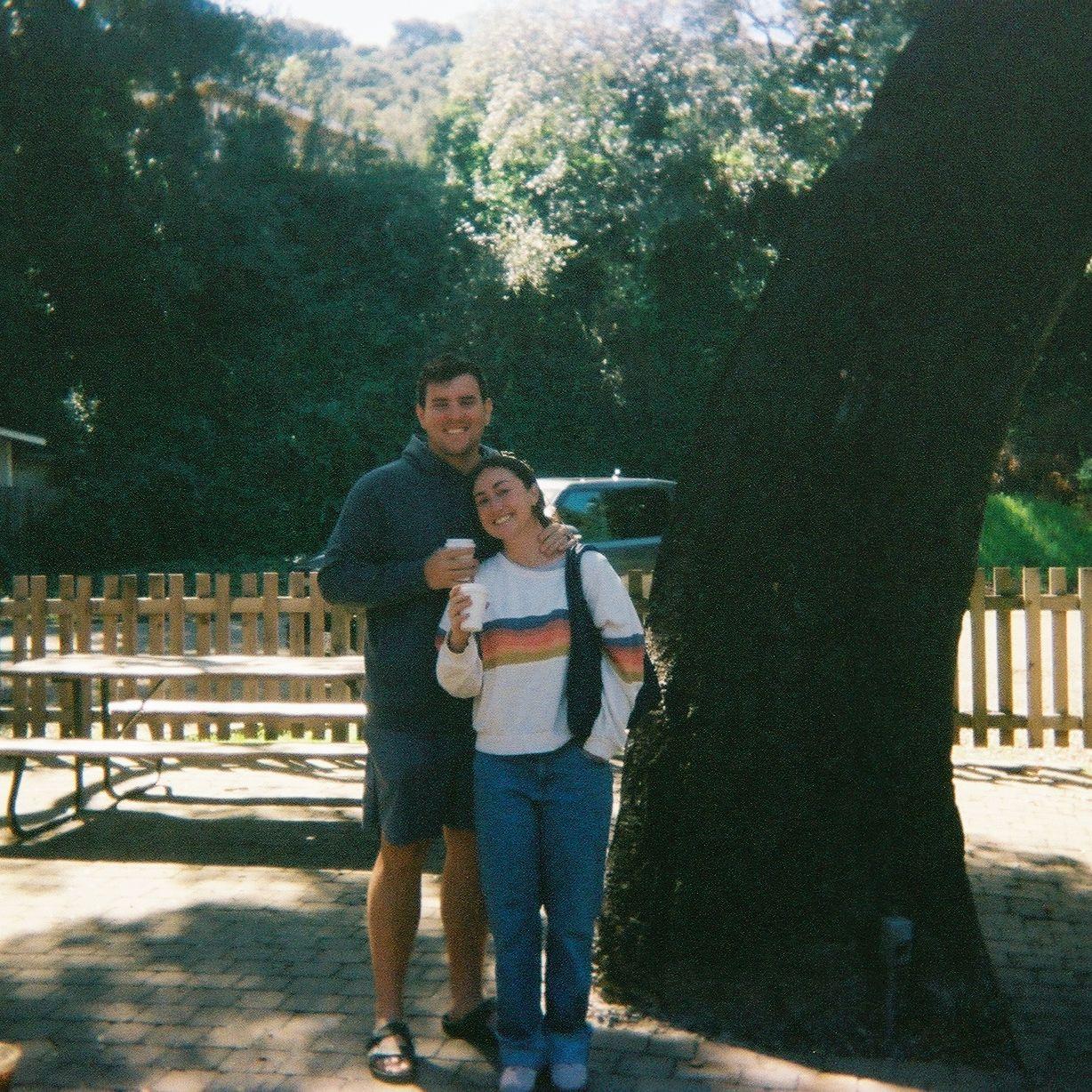 Emma took this photo of us at our favorite cheese shop "Carmel Creamery"
