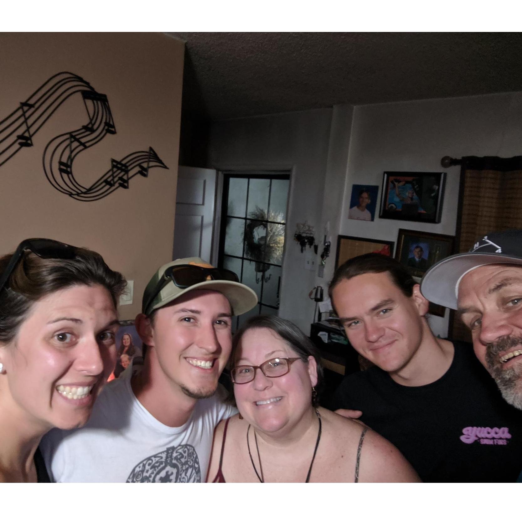 After a 5 hour border crossing back from Mexico, we popped in to visit the Holz family. Thank you for staying up to see us!