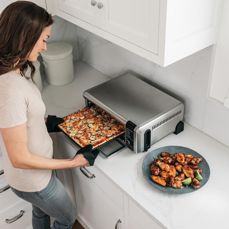Ninja Foodi Digital Air Fry Oven 1800 W Toast Air Fry Convection Roast  Broil Bake Bagel Dehydrate Keep Warm Pizza Stainless Black Silver - Office  Depot