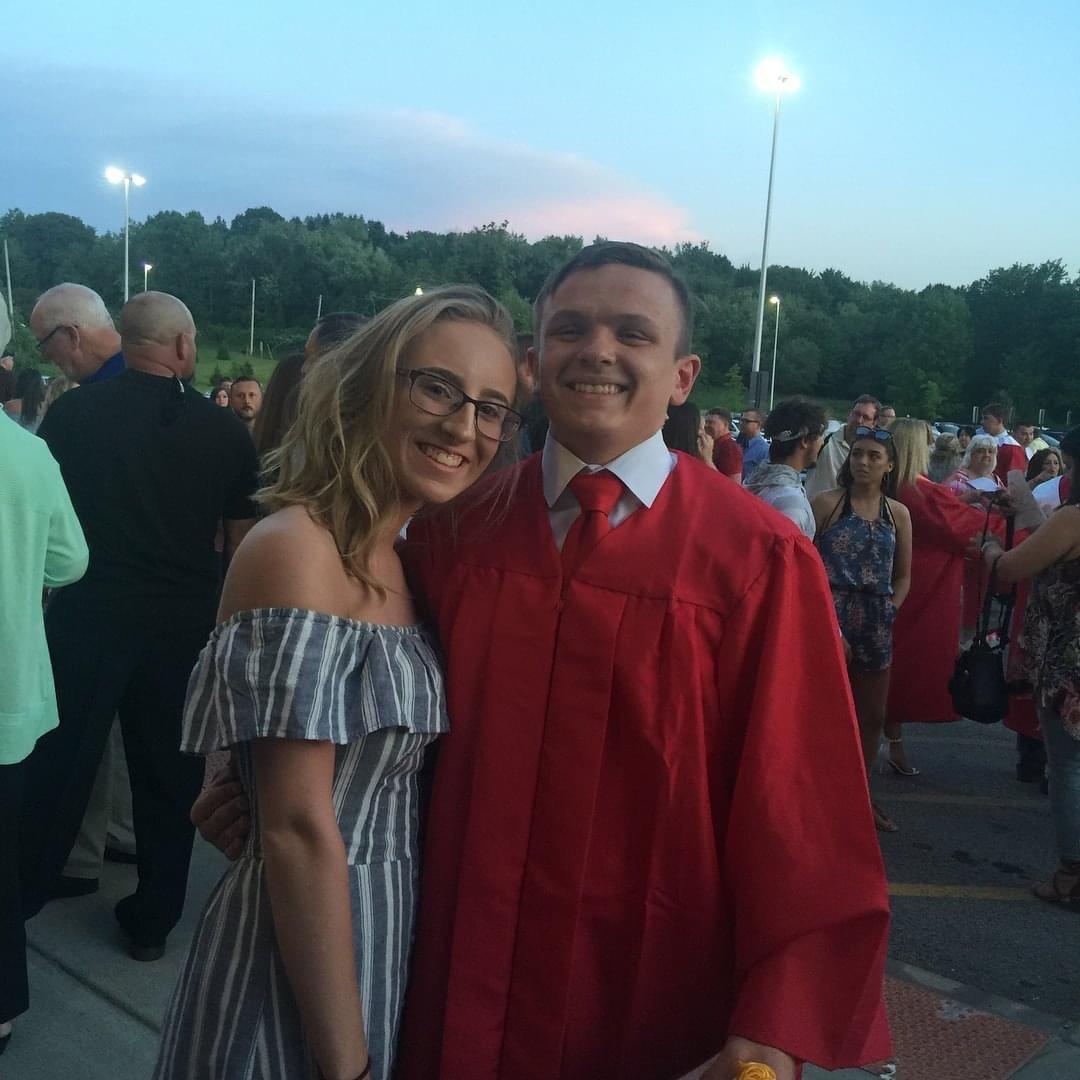 Damien’s graduation ceremony! This is probably our first ever picture together.