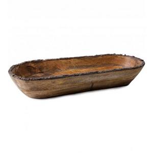 Live Edge Wooden Serving Boat Bowl - Small