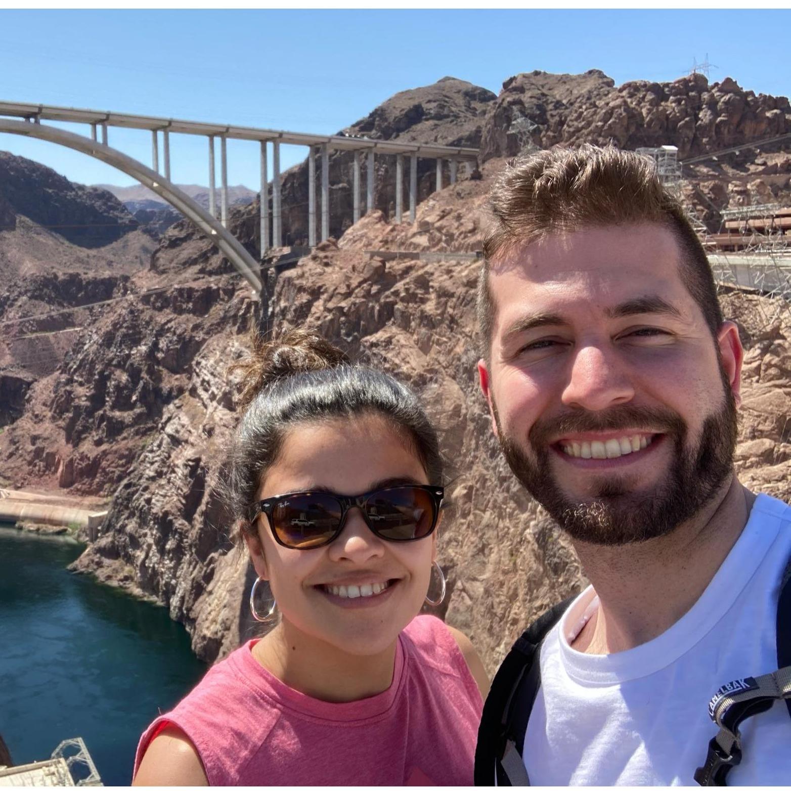 At the Hoover Dam, on our way from the Grand Canyon to Las Vegas