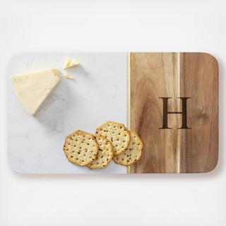 Personalized Marble Acacia Cheese Board