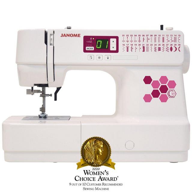 Janome C30 Computerized Sewing Machine with 30 Stitches, including Buttonhole, Jam-Proof Bobbin and LCD Screen