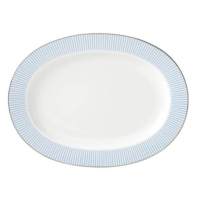 KATE SPADE Laurel Street 16" Oval Serving Platter, 3.35 LB, Blue