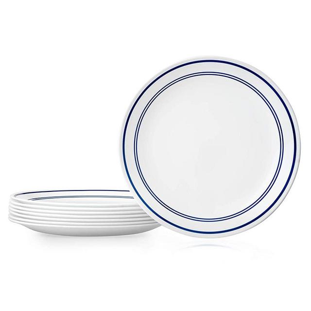 Corelle Classic Café Blue Dinner Plates, 8-Piece