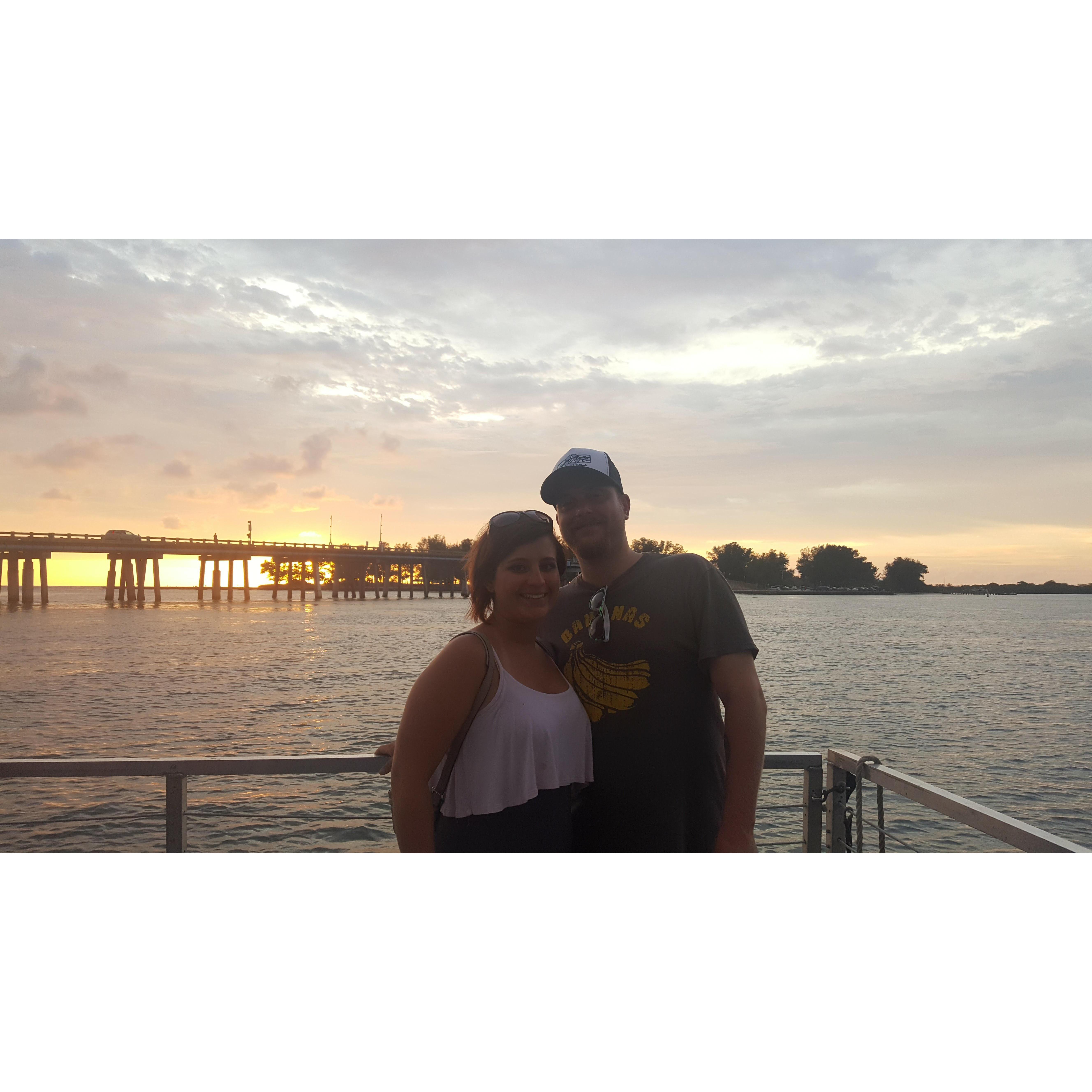 First baca together at Anna Maria Island in Florida