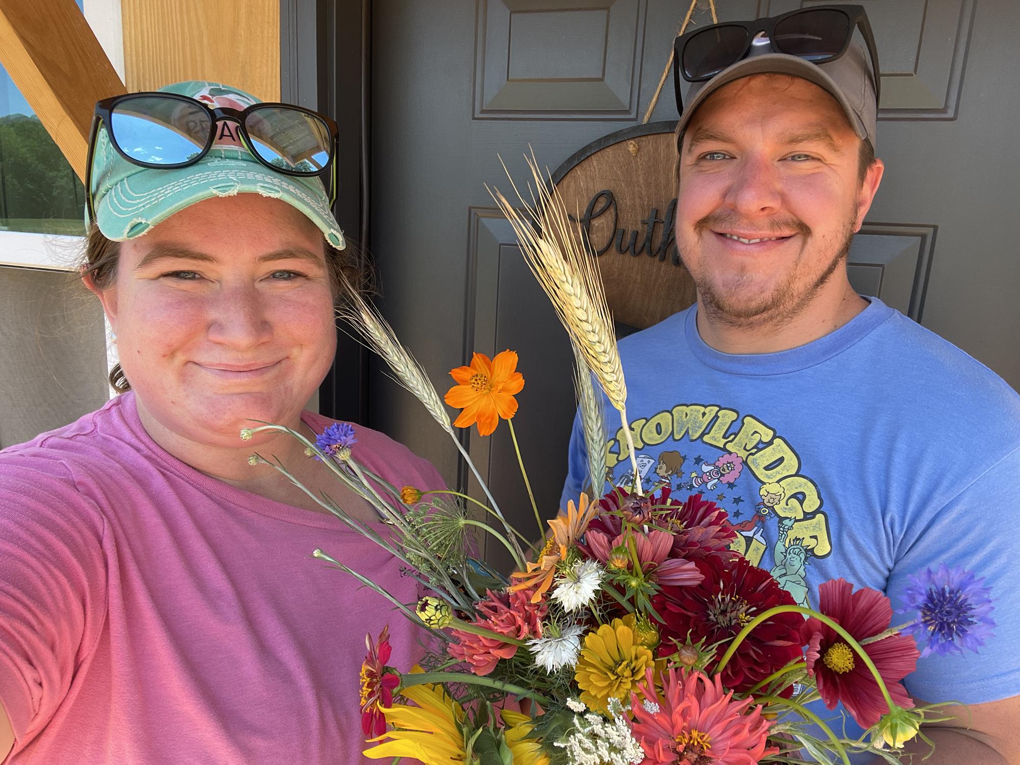 Davis and me at the flower shack! One of my all time favorite places to go!