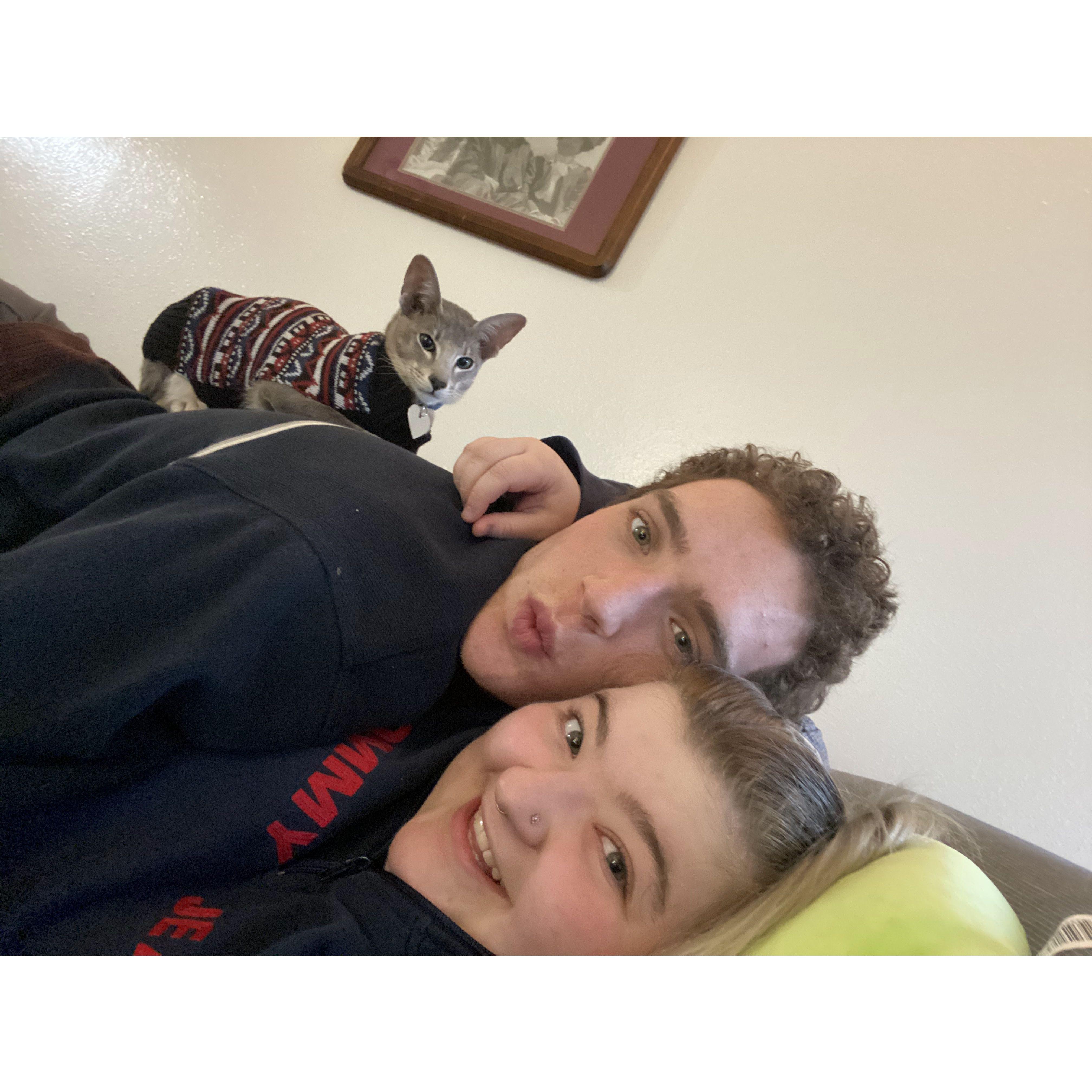 We got Monty when he was 6 weeks old and riddled with many ailments. We found that we can keep something alive....alive! Good news for the future kiddos.