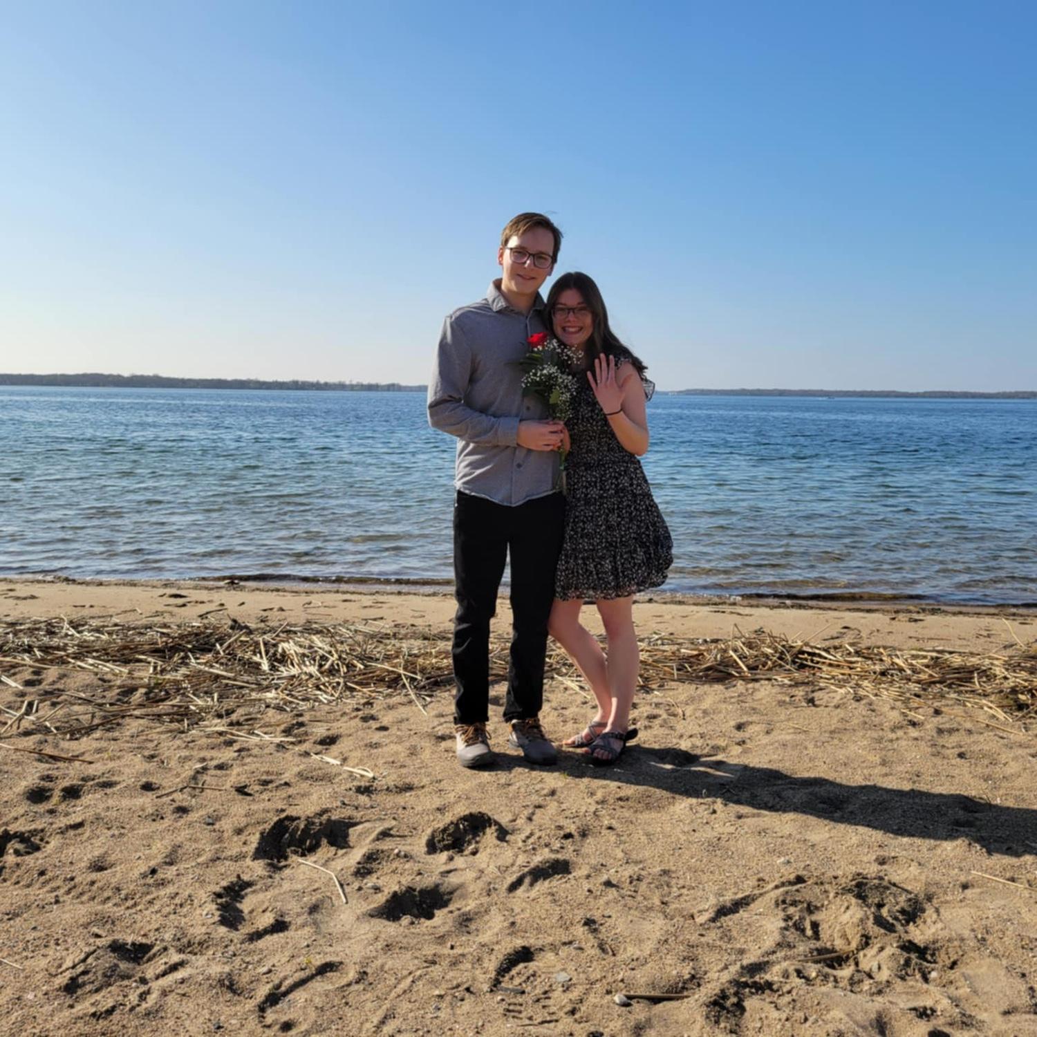Right after Izaac proposed. What a joyful day!