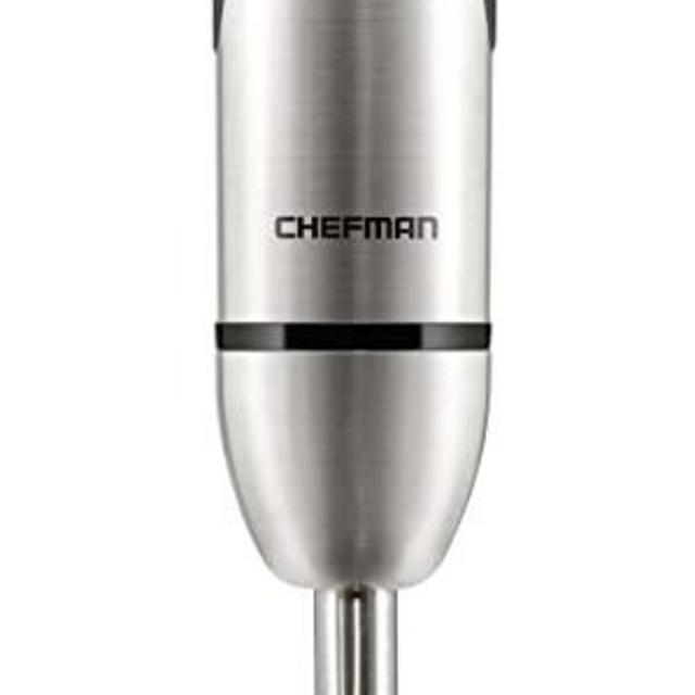 Chefman Electric Immersion Blender 300-Watt Stick Hand-Held Blending w/Simple One Touch Power Control Pressure Sensitive Multiple Speed Trigger, Detachable Blade, Stainless Steel