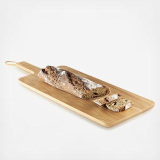 Wooden Cutting Board With Leather Strap