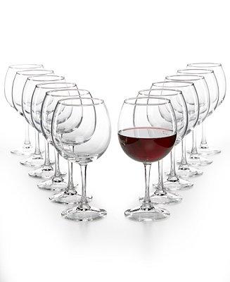 Martha Stewart Essentials 12-Pc. Red Wine Glasses Set