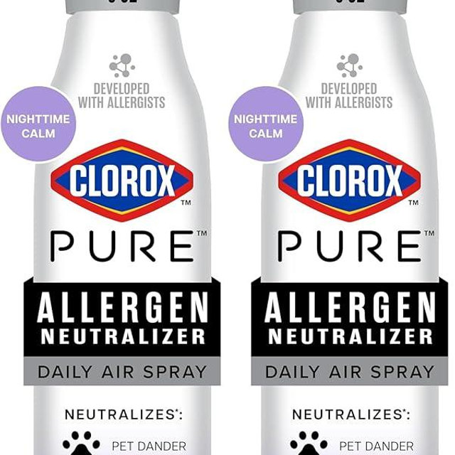Clorox PURE Allergen Neutralizer Daily Air Spray, Nighttime Calm, 8 Ounces (Pack of 2)