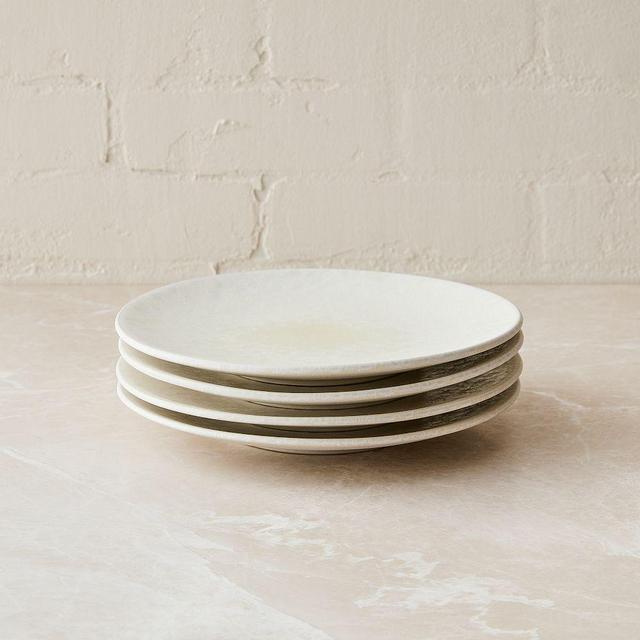 Oyku Stoneware Salad Plate, Beige, Set of 4