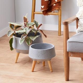 Marble Contemporary Planter, Set of 2