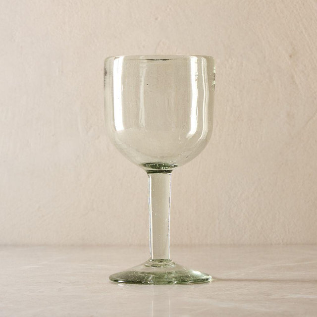 Recycled Drinkware, Wine Glass, Non Luster, Set of 4