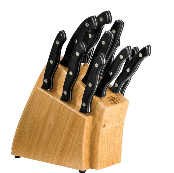 12 Piece Kitchen Cutlery Set with Wood Block